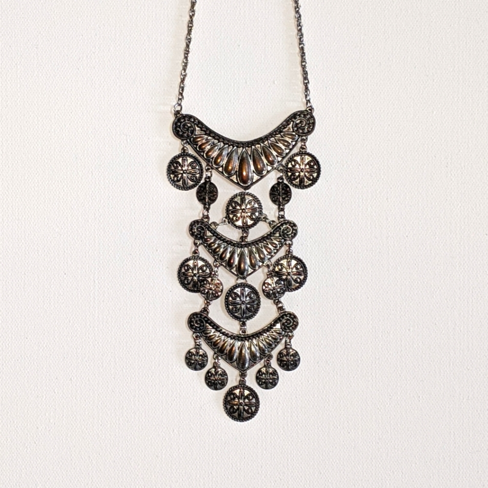 Boho Coin Statement Necklace